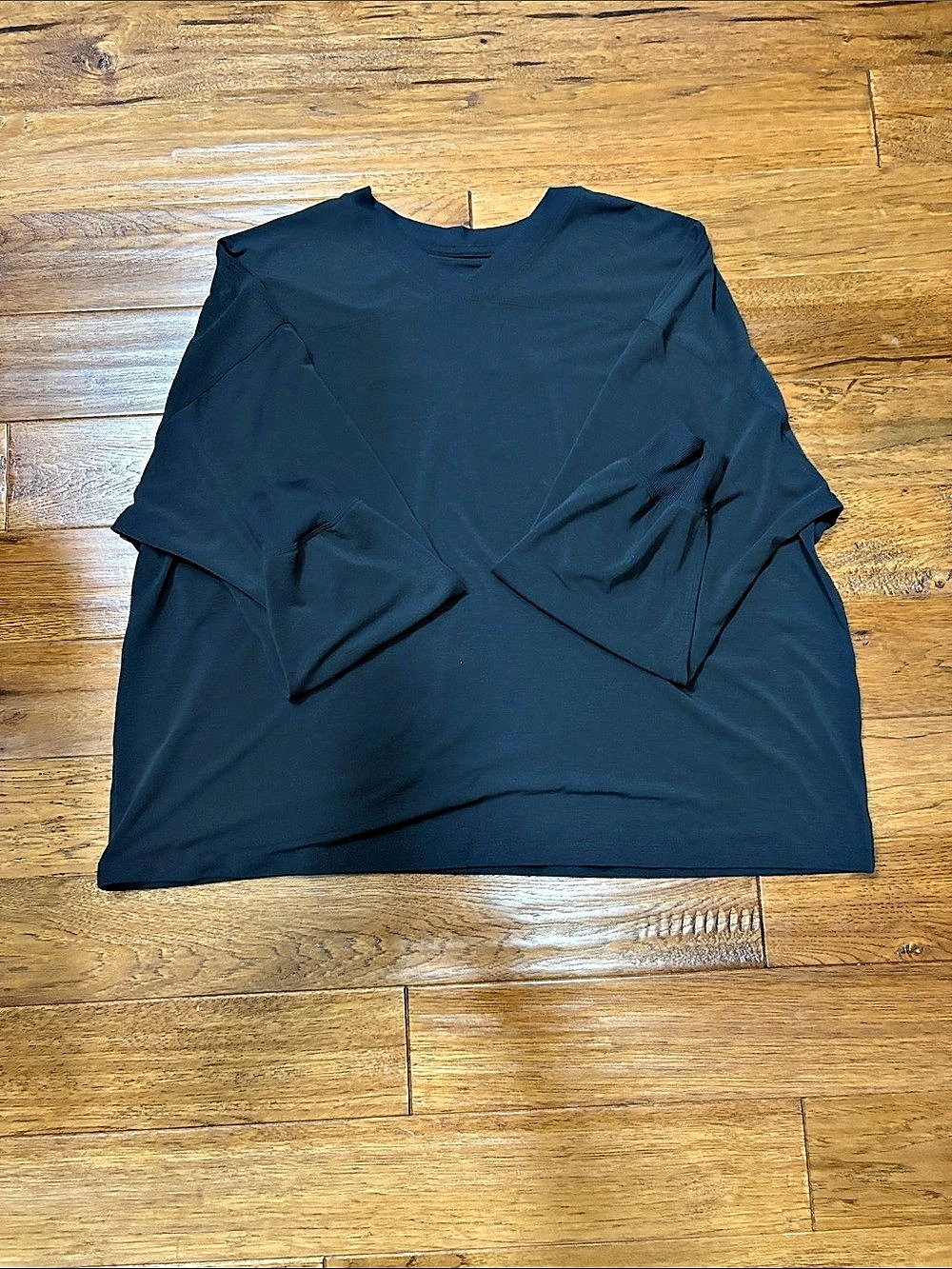 lululemon Jersey Training V-Neck T-Shirt Black Short Sleeve Top